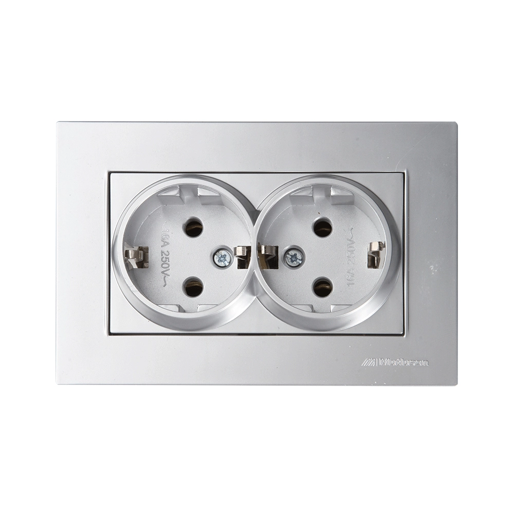 Двоен шуко контакт 16А Инокс Rita Mutlusan