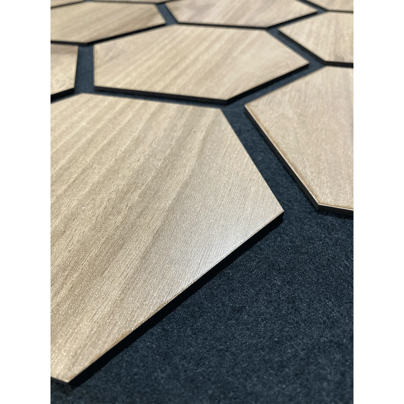 Акустичен панел Светъл орех - Пчелна пита 78х64см