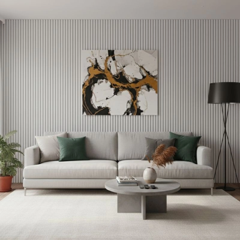 Акустичен панел от MDF 60x275см Бял