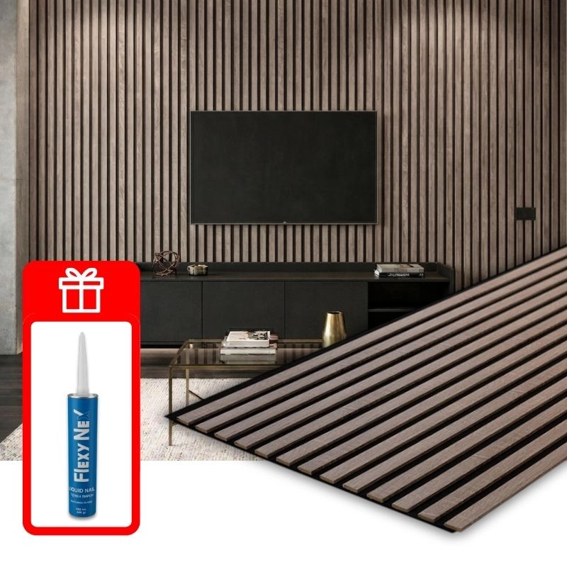 Акустичен панел от MDF 60x275см Винтидж + ПОДАРЪК: Монтажно лепило