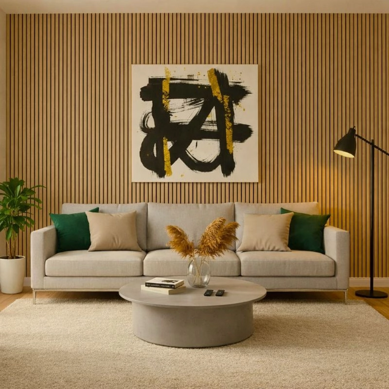 Акустичен панел от MDF 60x275см Голд