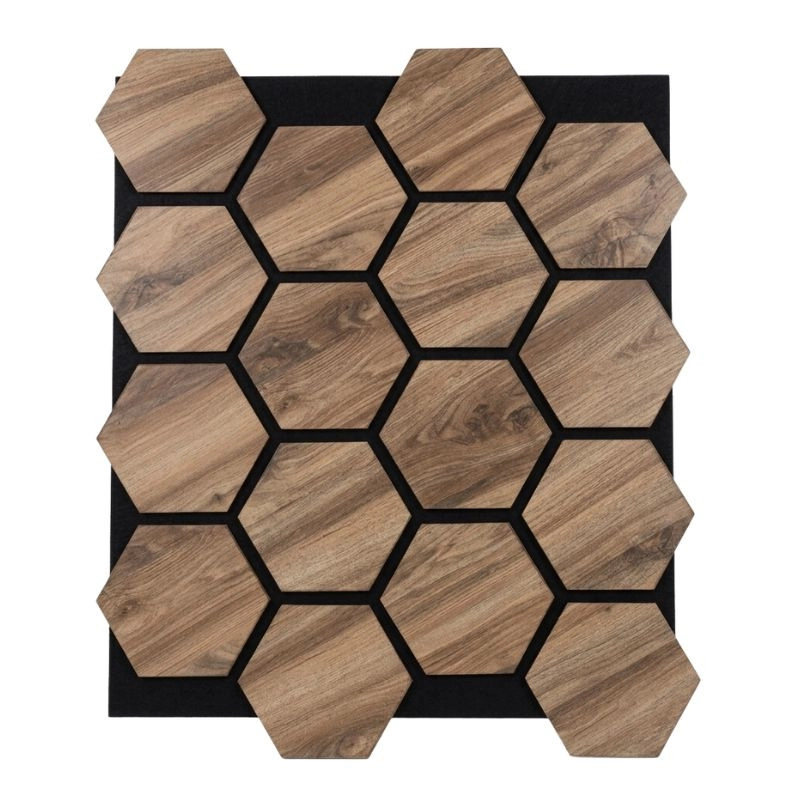 Акустичен панел Махагон - Пчелна пита 78х64см