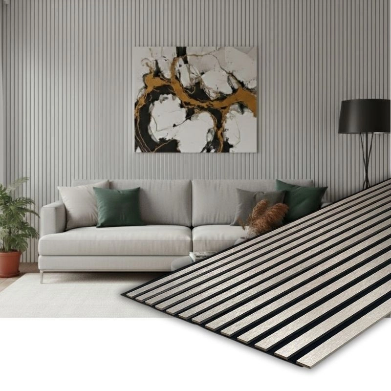 Акустичен панел от MDF 60x275см Силвър