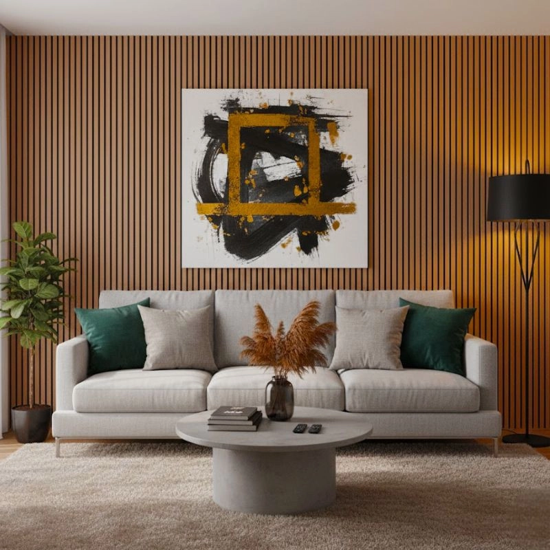 Акустичен панел от MDF 60x275см Тийк