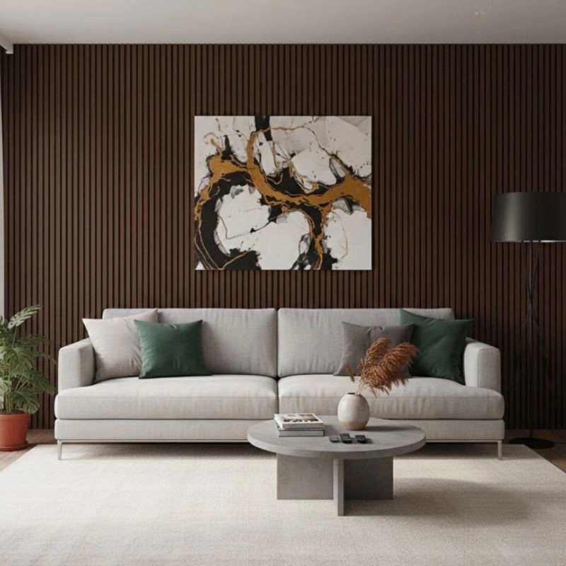 Акустичен панел от MDF 60x275см Тъмен Орех