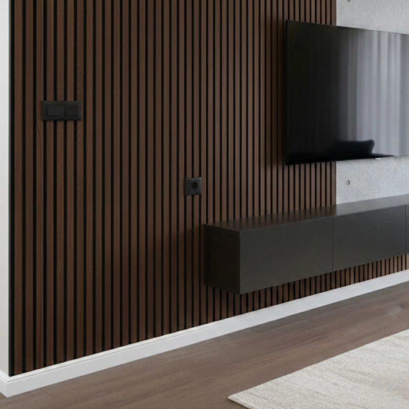 Акустичен панел от MDF 60x275см Тъмен Орех