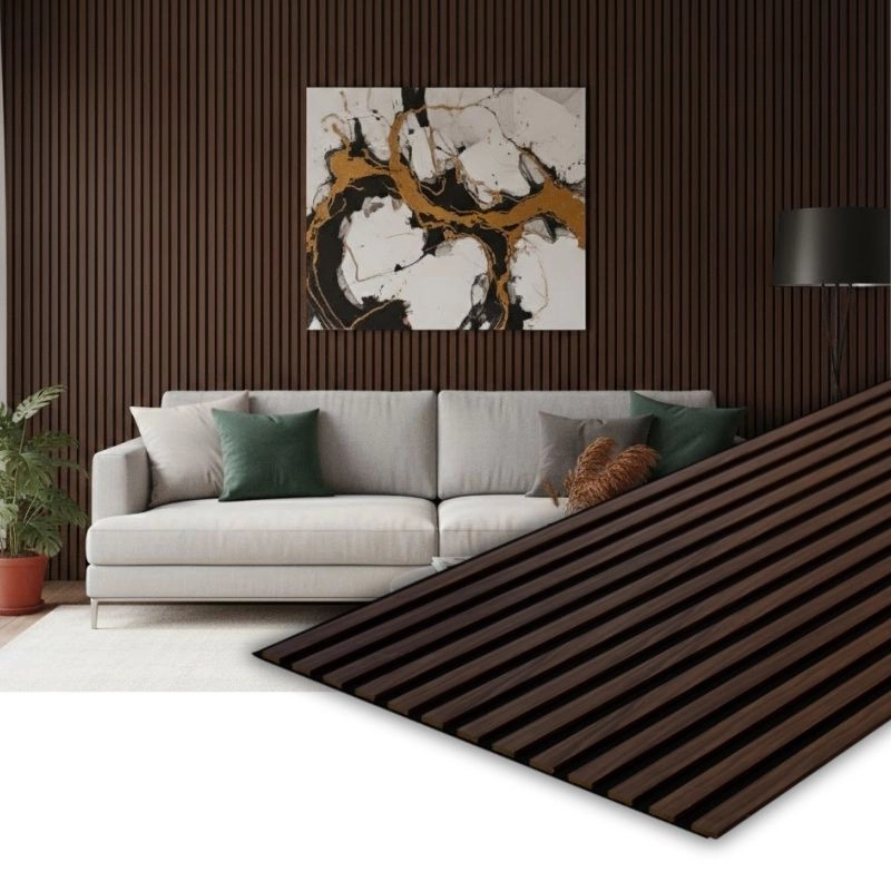 Акустичен панел от MDF 60x275см Тъмен Орех