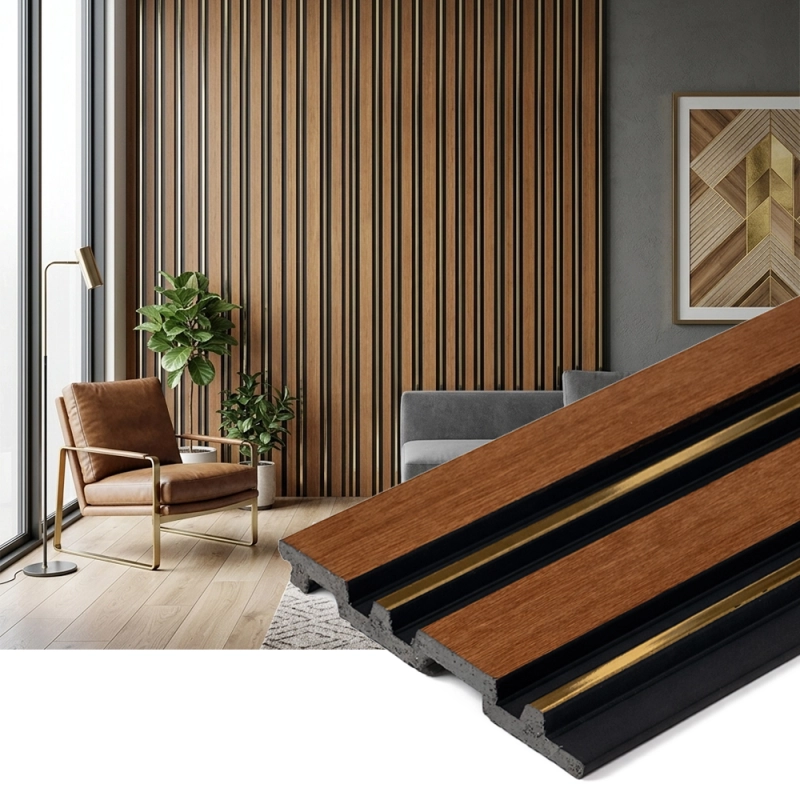 Декоративен линеен панел от PVC Дубай голд