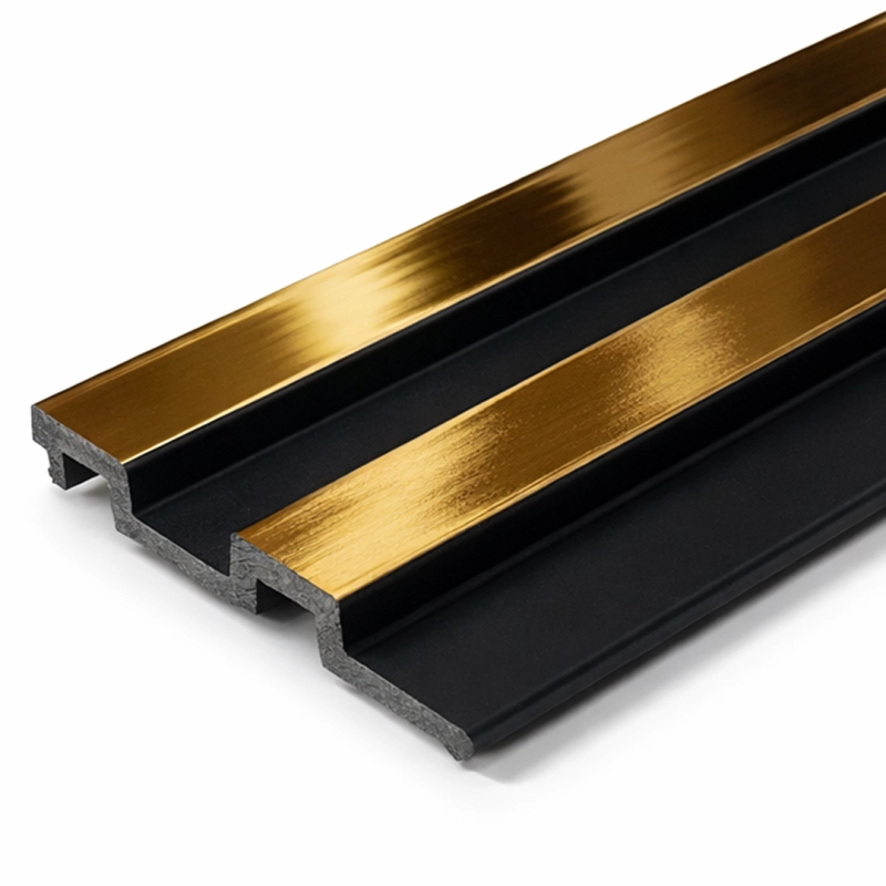 Декоративен линеен панел от PVC Елит златно