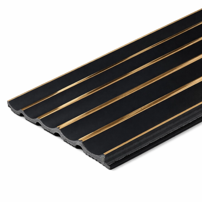 Декоративен линеен панел от PVC Мона черно