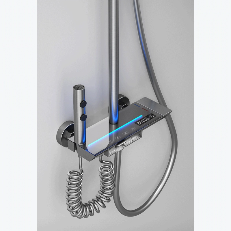 Пиано душ система с ЛЕД дисплей - Антрацит