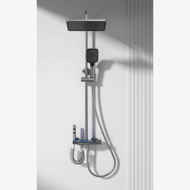 Пиано душ система с ЛЕД дисплей - Антрацит